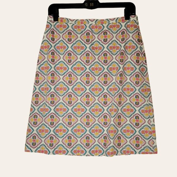 Boden Dresses & Skirts - Boden Geometric Print Cotton Pencil Skirt Women's 6